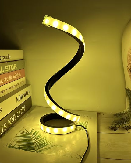 2Pcs Creative Spiral Three-Color Adjustable LED Desk Lamp