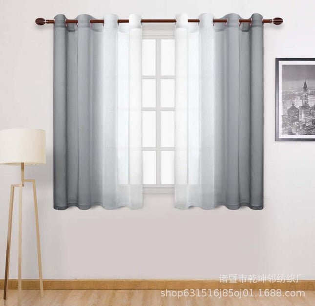 Gradient Sheer Curtains for Balcony