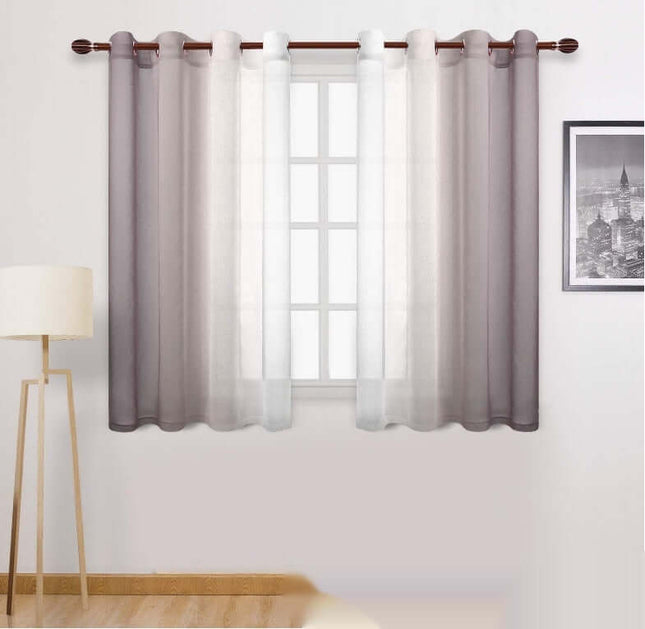 Gradient Sheer Curtains for Balcony