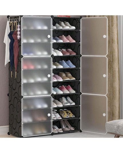 Tall Shoe Rack Cabinet mit großem Fassungsvermögen für eine übersichtliche Schuhorganisation im Wohnraum.