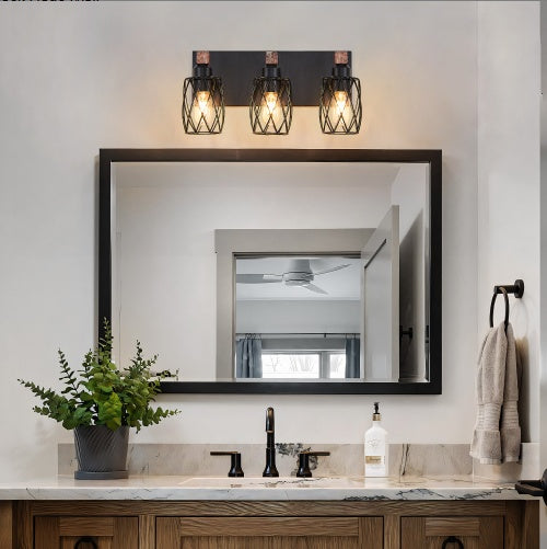 18inch Industrial Vintage 3-Light Wall Sconce 