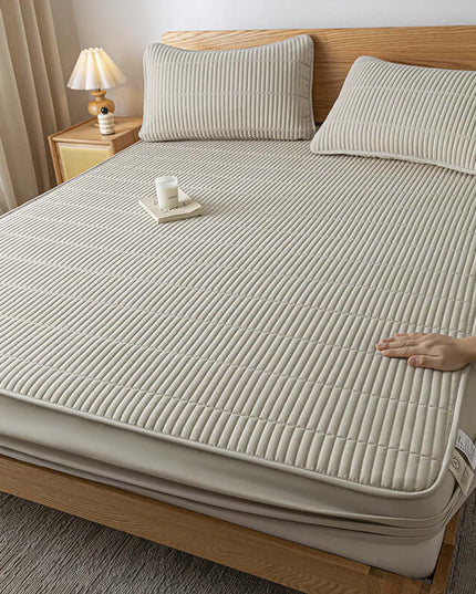 Quilted Waterproof Fitted Sheet for Single Bed