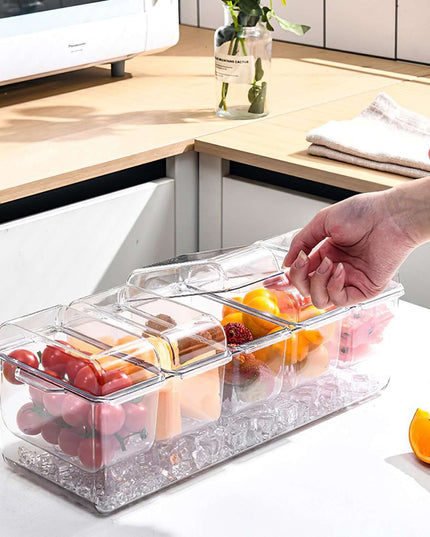  Ice Chilled Condiment Caddy with 5 Containers