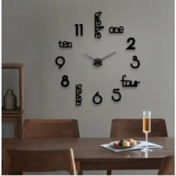 Huge Frameless Big Wall Clock Modern Home Decoration