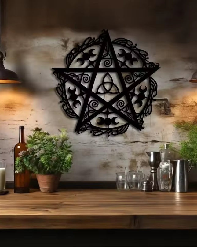 Irregular Creativity Pentagram March Iron Wall Decoration
