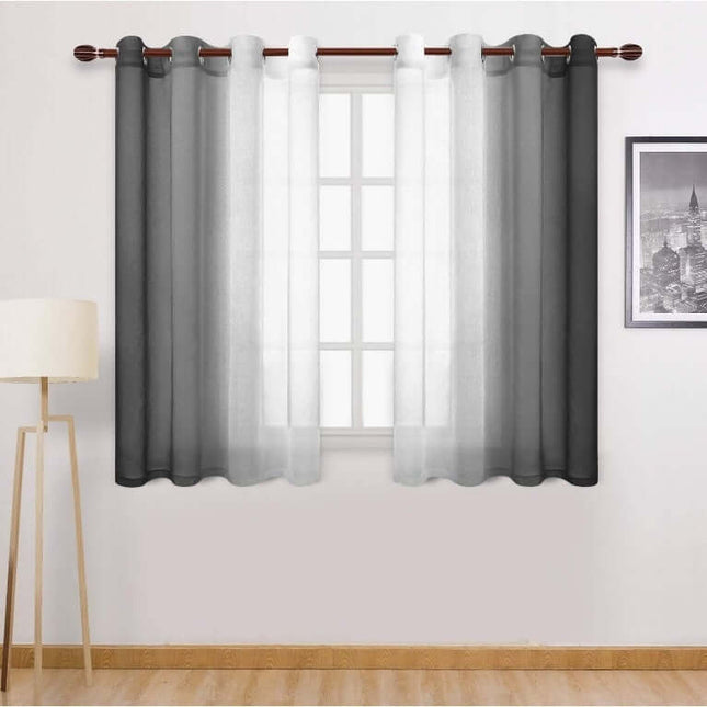  Gradient Sheer Curtains for Balcony