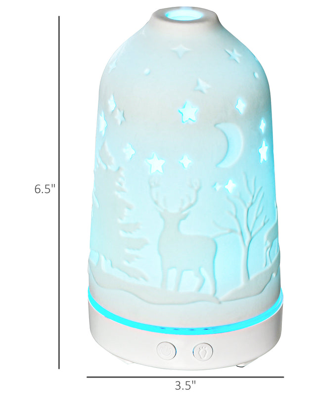 100ml Ultrasonic Aromatherapy Diffuser mit dekorativem Design und sanfter Beleuchtung für aromatherapeutische Anwendungen.