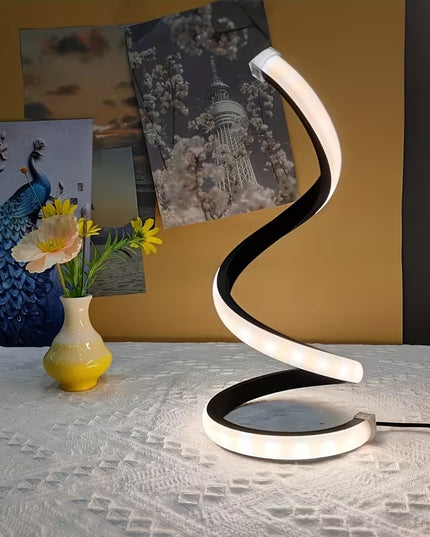 2Pcs Creative Spiral Three-Color Adjustable LED Desk Lamp