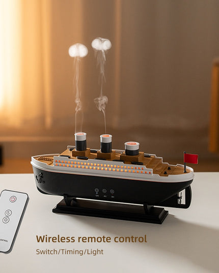  Colorful LED Steamship Diffuser for Home