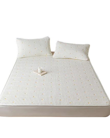 Quilted Waterproof Fitted Sheet for Single Bed