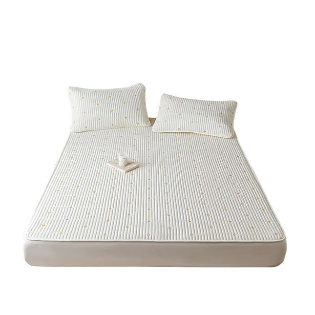 Quilted Waterproof Fitted Sheet for Single Bed