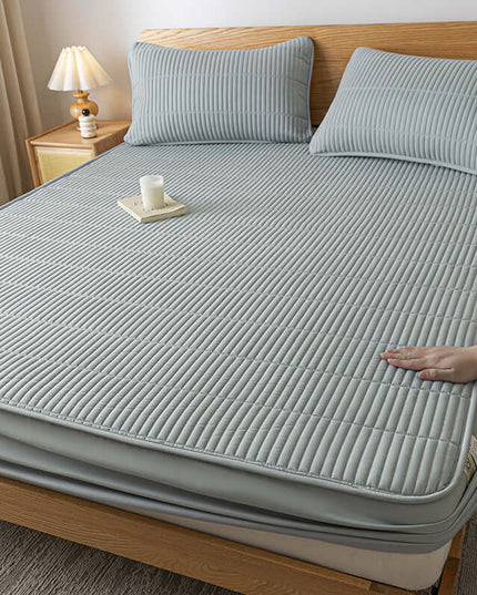 Quilted Waterproof Fitted Sheet for Single Bed