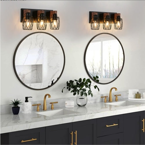 18inch Industrial Vintage 3-Light Wall Sconce 