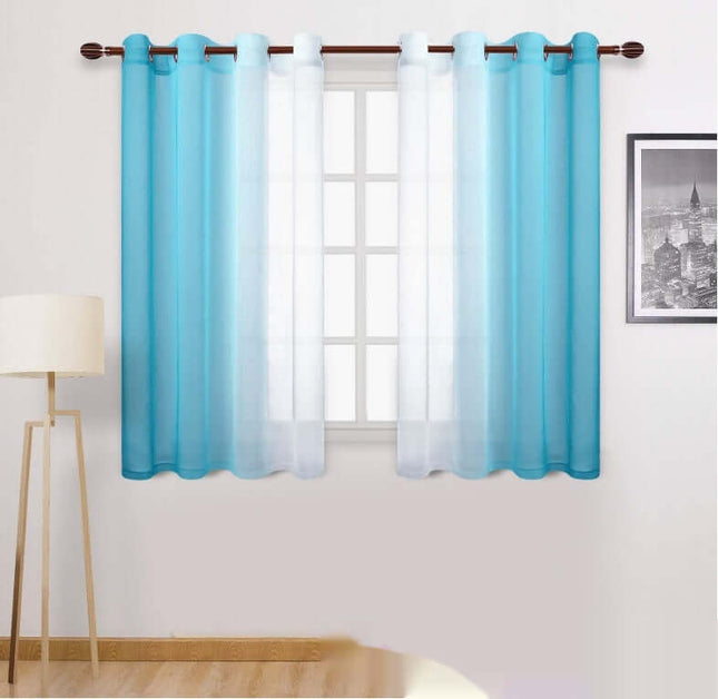 Gradient Sheer Curtains for Balcony