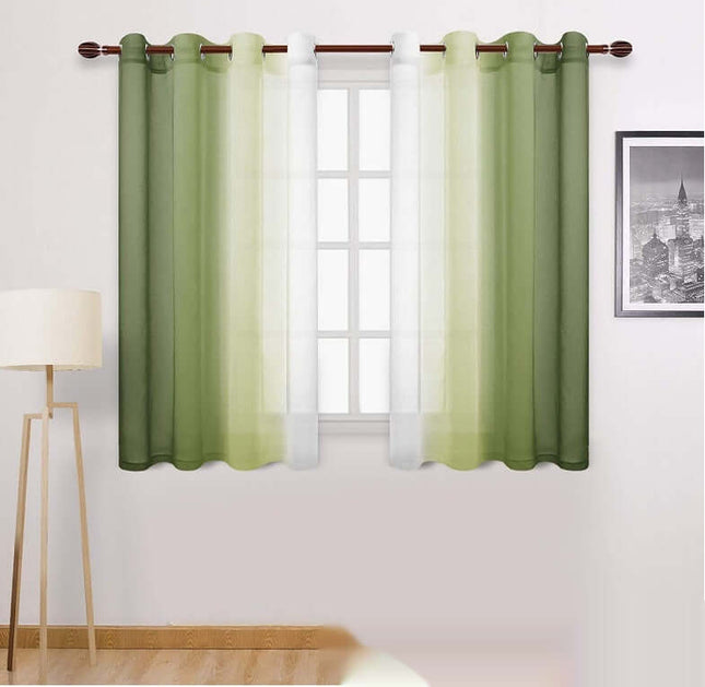 Gradient Sheer Curtains for Balcony