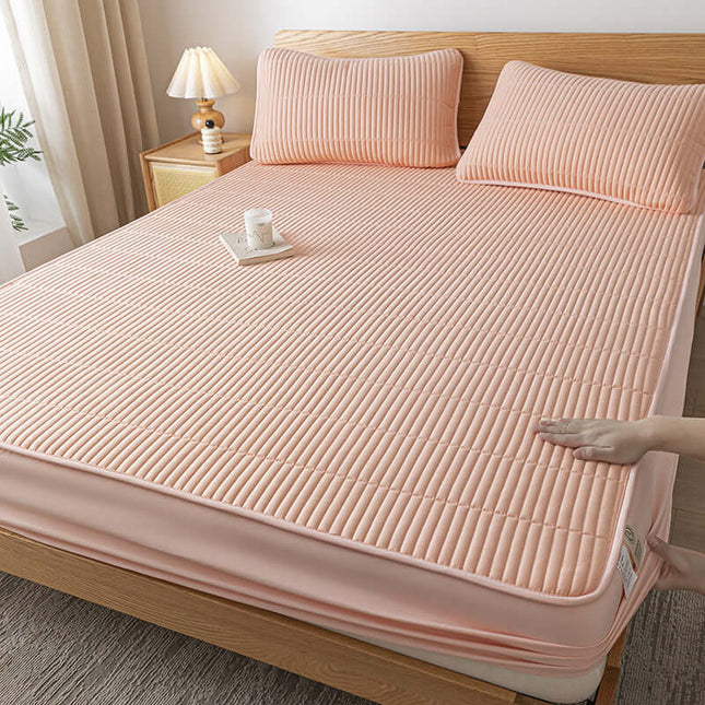 Quilted Waterproof Fitted Sheet for Single Bed