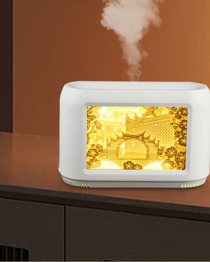 Decorative Paper-Cut Light Box Humidifier